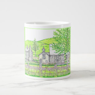 Caneca De Café Grande Primavera Fazenda Jumbo Mug