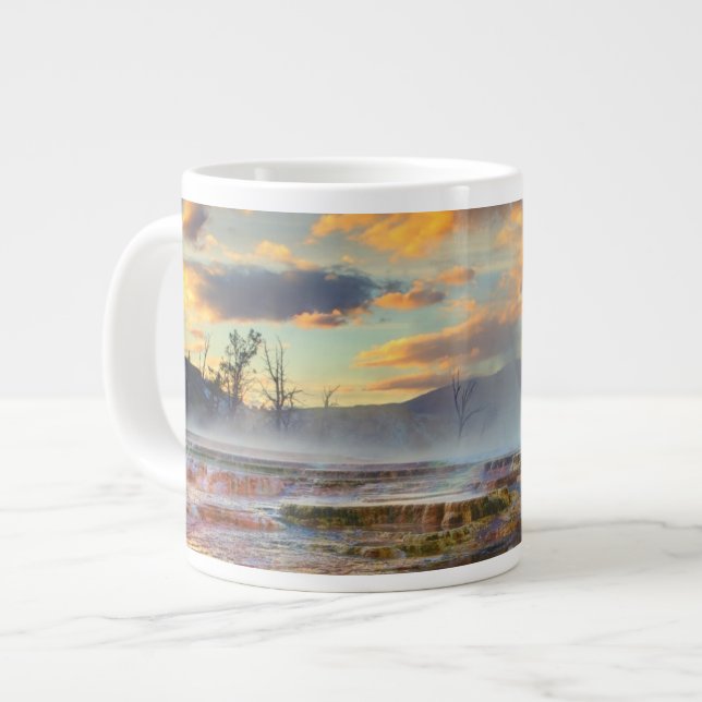 Caneca De Café Grande Primaveras Quentes de Mamute (Frente Esquerda)