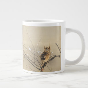 Caneca De Café Grande Primeiras Flores de Ameixa por Nishimura Goun, Cor