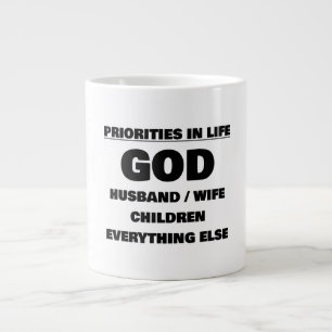 Caneca De Café Grande Prioridades na vida