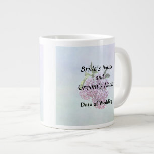 Caneca De Café Grande Produtos de casamento lilases rosa delicado