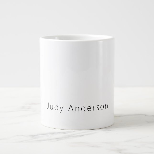Caneca De Café Grande Professional Plain Modern Elegant Your Name (Frente)