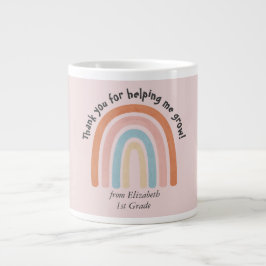 Caneca De Café Grande Professor de Arco Arco-Íris Moderno Muito Obrigado