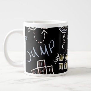 Caneca De Café Grande Professor de Crianças Diversão Recreio Giz de Quad