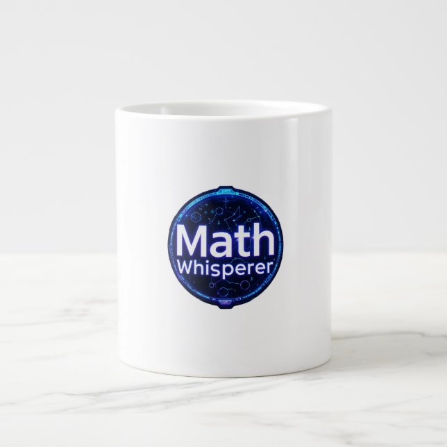 Caneca De Café Grande Professor de Matemática Mago da Matemática (Frente)