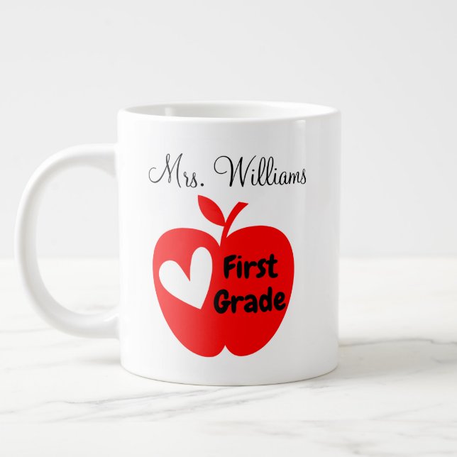 Caneca De Café Grande Professora Personalizada Dotada de Graduação de Vo (Esquerda)