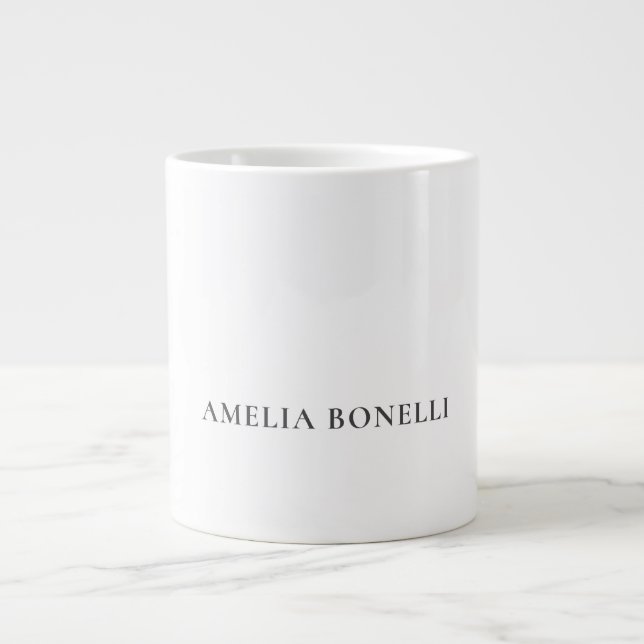 Caneca De Café Grande Profissional Simples Minimalista Clássica (Frente)
