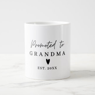 Caneca De Café Grande Promovido para Avó Avô, Anúncio de Gravidez