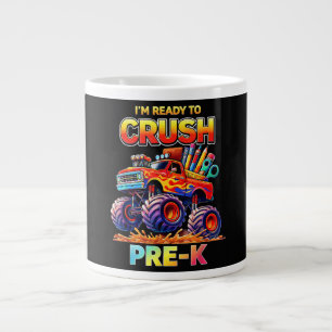 Caneca De Café Grande Pronto para Esmagar Caminhão Monstro Pré-Escolar d