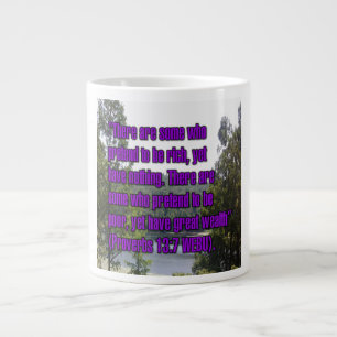 Caneca De Café Grande Provérbios 13:7 WEBU Mug