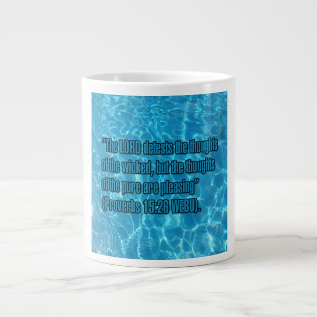 Caneca De Café Grande Provérbios 15:26 WEBU Mug (Frente)