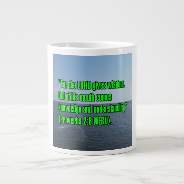 Caneca De Café Grande Provérbios 2:6 WEBU Mug (Frente)