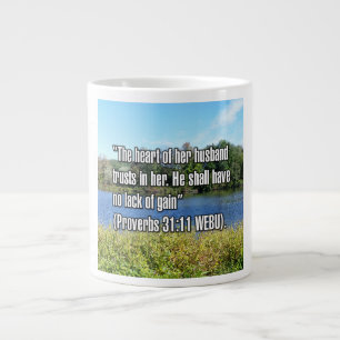 Caneca De Café Grande Provérbios 31:11 WEBU Mug