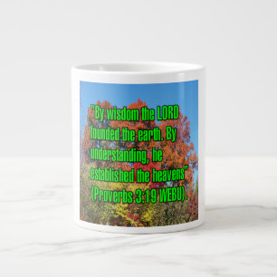 Caneca De Café Grande Provérbios 3:19 WEBU Mug