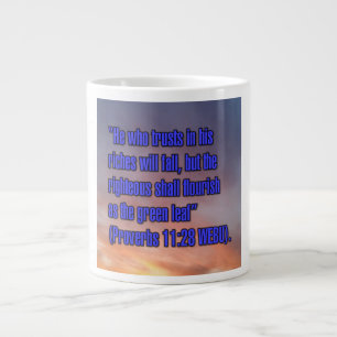 Caneca De Café Grande Proverbs 11:28 WEBU Mug