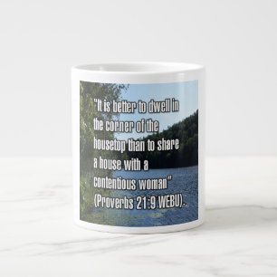 Caneca De Café Grande Proverbs 21:9 WEBU Mug