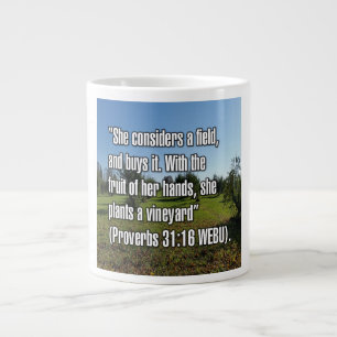 Caneca De Café Grande Proverbs 31:16 WEBU Mug