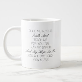 Caneca De Café Grande Psalm 25:5 Hope Bible Verse Mug 