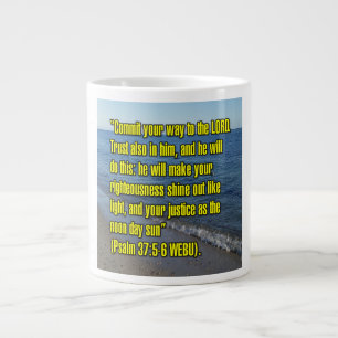 Caneca De Café Grande Psalm 37:5-6 WEBU Mug