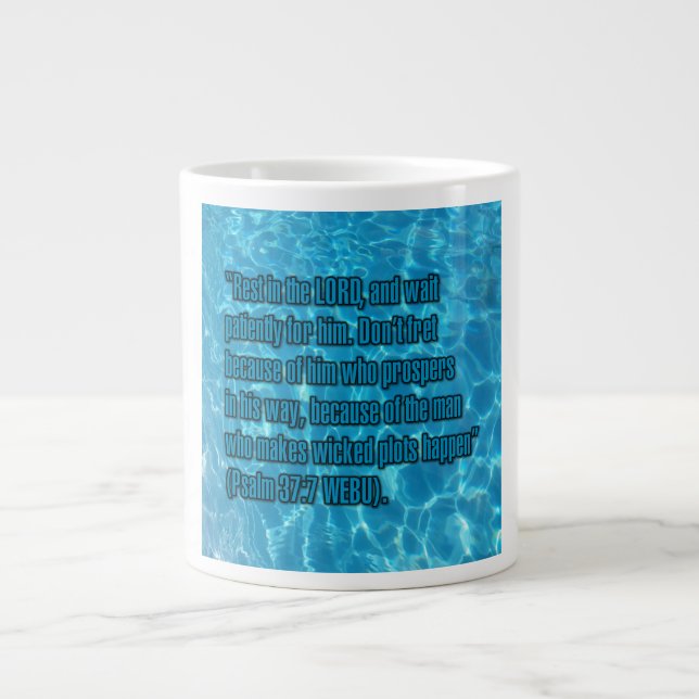 Caneca De Café Grande Psalm 37:7 WEBU Mug (Frente)