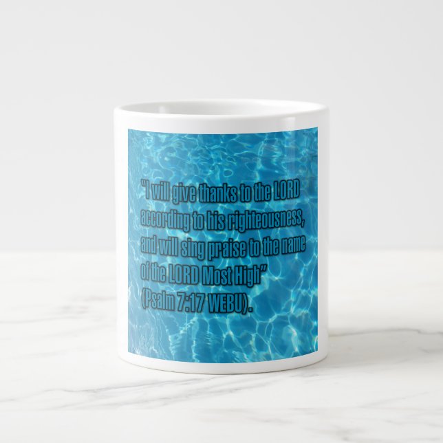 Caneca De Café Grande Psalm 7:17 WEBU Mug (Frente)