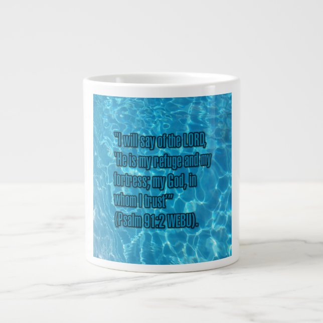Caneca De Café Grande Psalm 91:2 WEBU Mug (Frente)