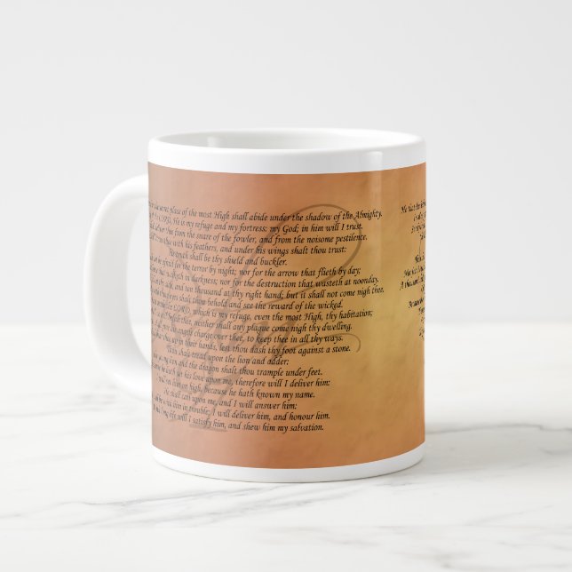 Caneca De Café Grande Psalm 91 Specialty Mug (Frente Esquerda)