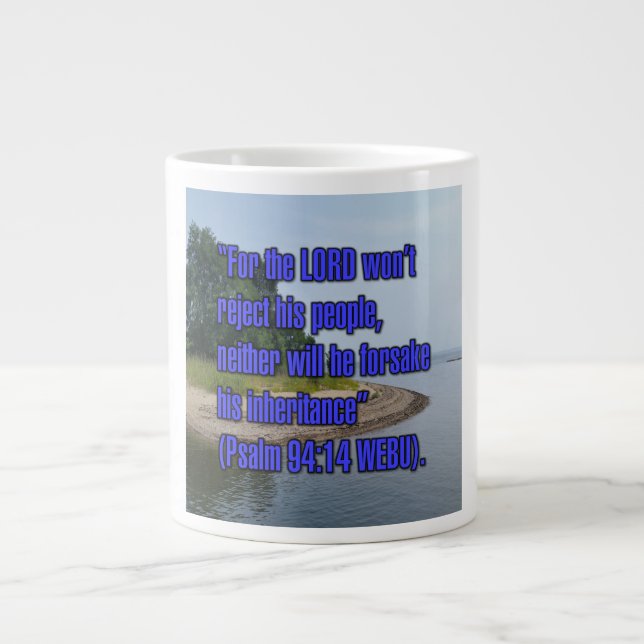 Caneca De Café Grande Psalm 94:14 WEBU Mug (Frente)