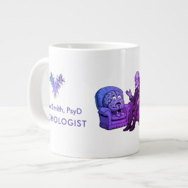 Caneca De Café Grande Psychological Humor Rorschach Test and Freud Brain
