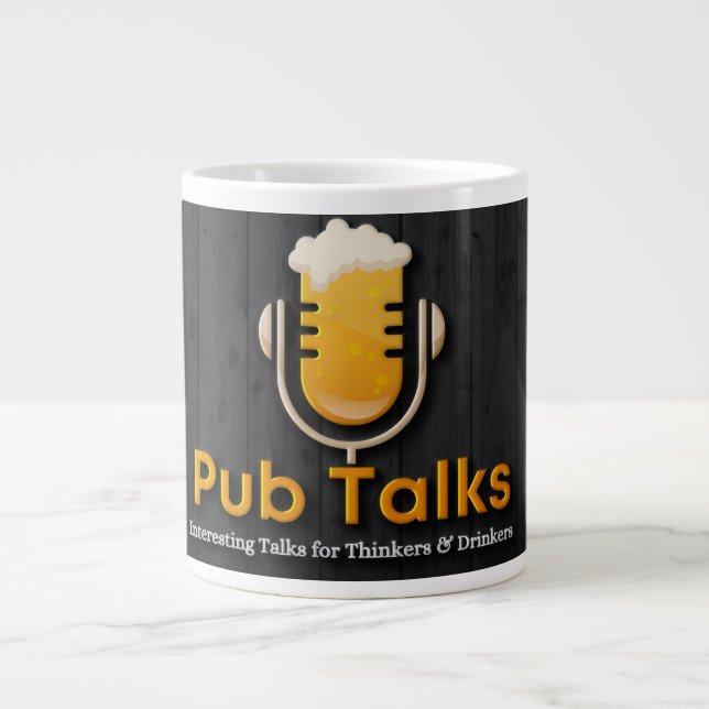 Caneca De Café Grande Pub Fala Com Mug Gigante (Frente)