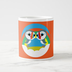 Caneca De Café Grande Puffin Rocks