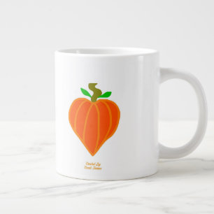 Caneca De Café Grande Pumpkin Heart Jumbo Mug