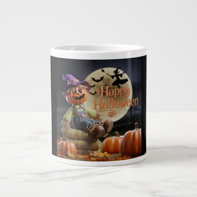 Caneca De Café Grande Pumpkin Patch Halloween Mug (Frente)