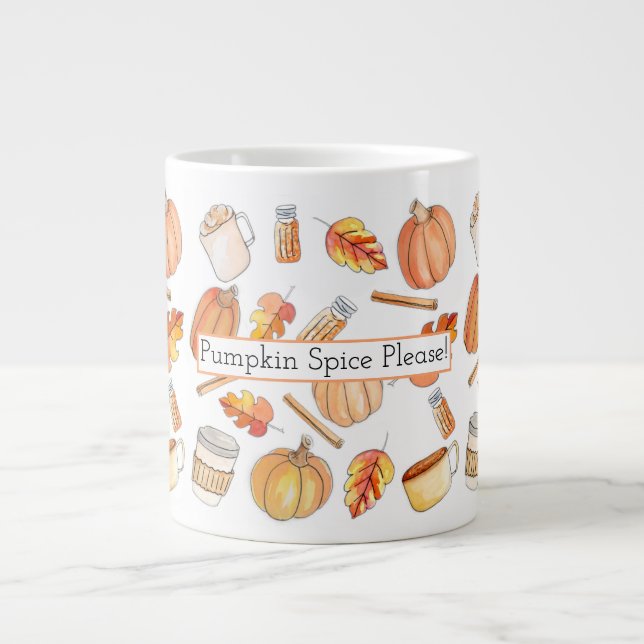 Caneca De Café Grande Pumpkin Spice (Frente)