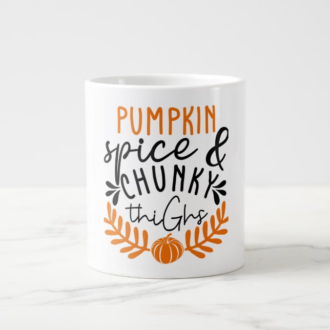 Caneca De Café Grande Pumpkin Spice (Frente)