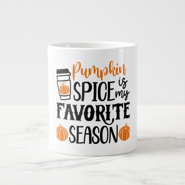 Caneca De Café Grande Pumpkin Spice Season (Frente)