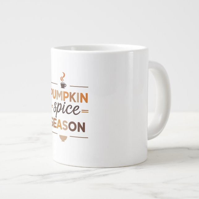 Caneca De Café Grande Pumpkin Spice Season Coffee Mug (Frente Esquerda)