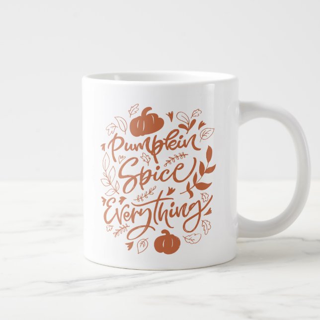 Caneca De Café Grande Pumpkin Spice Tudo (Direita)