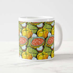 Caneca De Café Grande Pumpkins, Sopa e Fundo Raspado