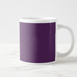 Caneca De Café Grande Púrpura escura, de cor simples, de meia-noite