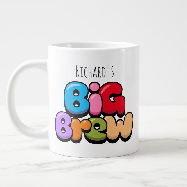Caneca De Café Grande Qualquer Nome Grande Boca Gigante De Café (Esquerda)