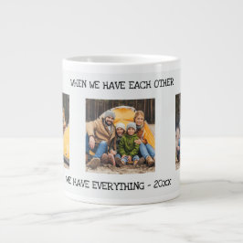 Caneca De Café Grande Quando Temos Um Ao Outro 3 Colagem de Fotos