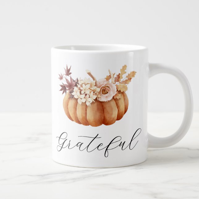 Caneca De Café Grande Queda Autumn Birthday Café Mug Personalizado (Direita)