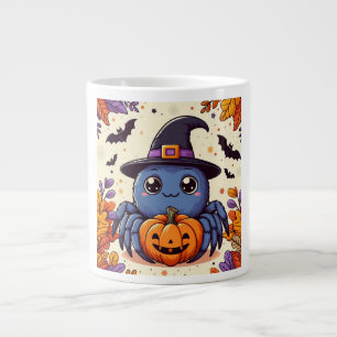 Caneca De Café Grande Queda/outono/aranha/bruxa/halloween