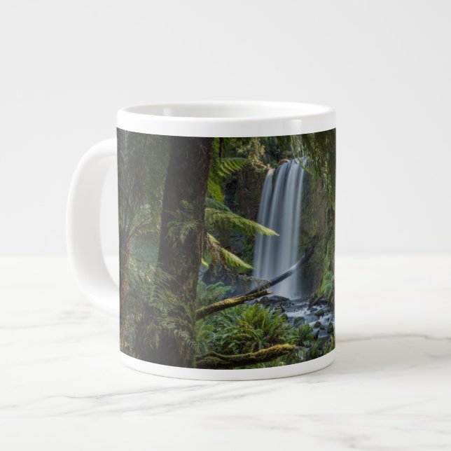 Caneca De Café Grande Quedas | HopetouFalls, Nova Zelândia (Frente Esquerda)