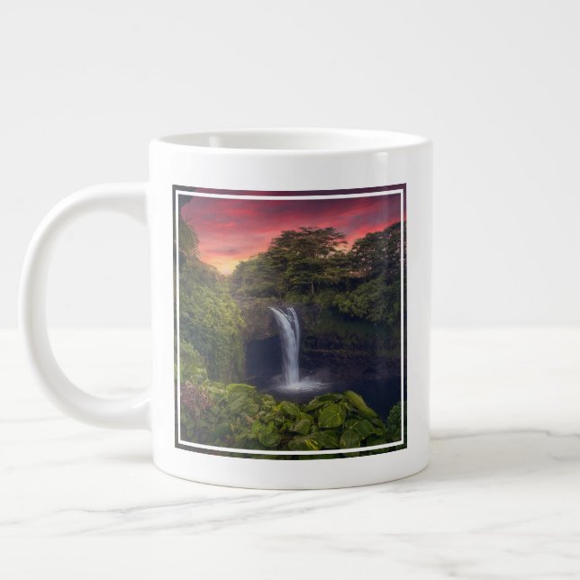 Caneca De Café Grande Quedas | Rainbow Falls, Hilo, Havaí (Esquerda)