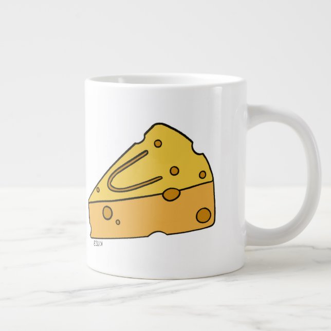 Caneca De Café Grande Queijo Fofinho Sorriso (Direita)