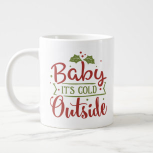 Caneca De Café Grande Querida, é fria lá fora/citação de Natal/Mug