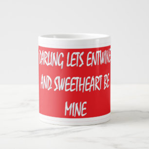 Caneca De Café Grande Querido deixa os amantes gêmeos deliciosos brancos
