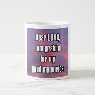 Caneca De Café Grande Querido SENHOR, sou grato pelas minhas boas memóri